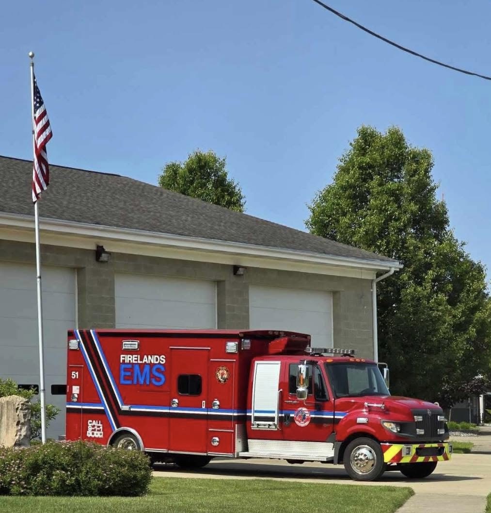 Firelands EMS station and ambulance