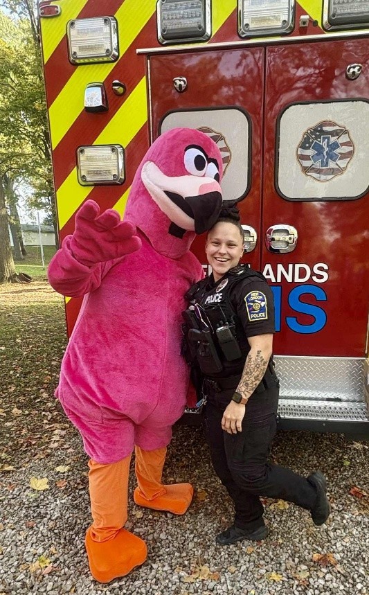 Phil-mingo, the Firelands EMS mascot